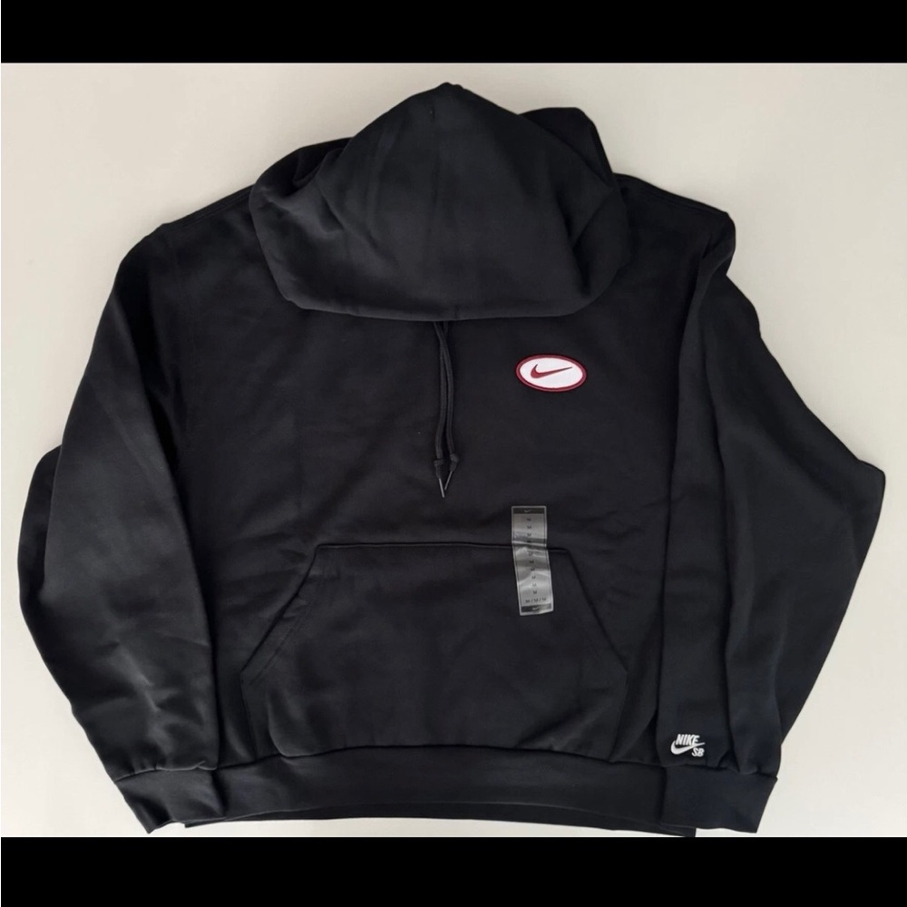 NIKE SB TRUCKIN FLEECE HOODIE 'BLACK' LOOSE FIT SKATEBOARDING FV7380-010 new